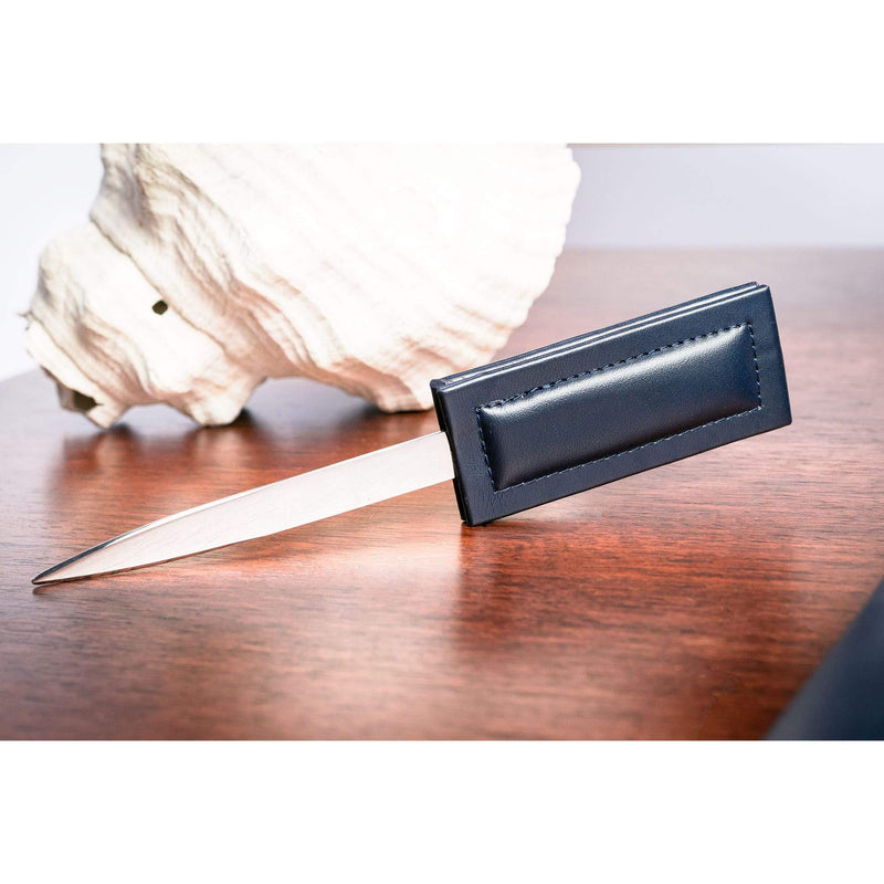Dacasso A5027 Letter Opener, 8 x 1.37 x 0.25, Navy Blue