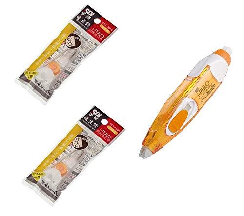 SDI i-PULO Retractable Mechanism Correction Tape White Out Pen Built-in Eraser Type 4.2mm x 6m - ECT-104 with 2 Refills