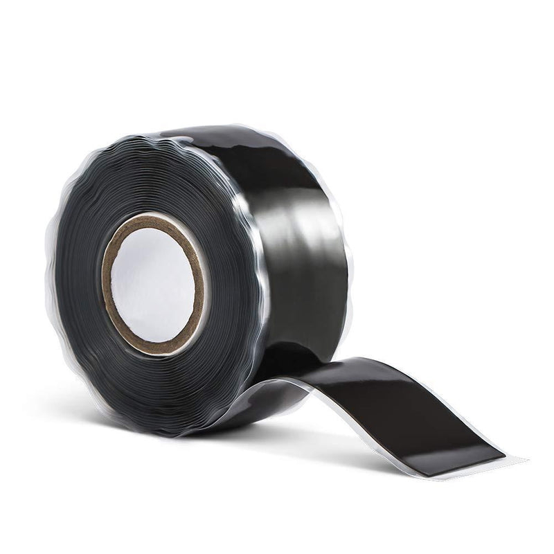 Seal Self Fusing Silicone Tape - 1 Inch Wide and 15 Feet Long Weatherproof Self Fusing Silicone Sealing Tape for Emergency Pipeline Repair/Cable Bandage/Tool Fixing(Black)