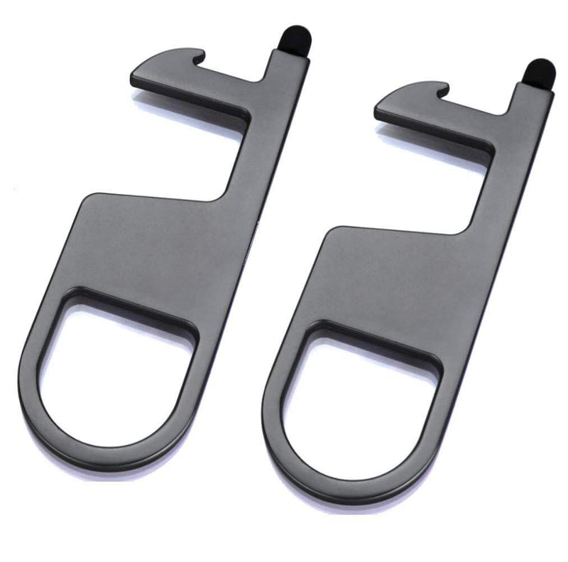 Mogix Pro Clean Key Door Opener (Pack of 2) – Contactless Hook Accessory for Opening Handles – Push Button, Stylus & Bottle Opener - Pocket-Size Utility Tool for Safety and Hygiene