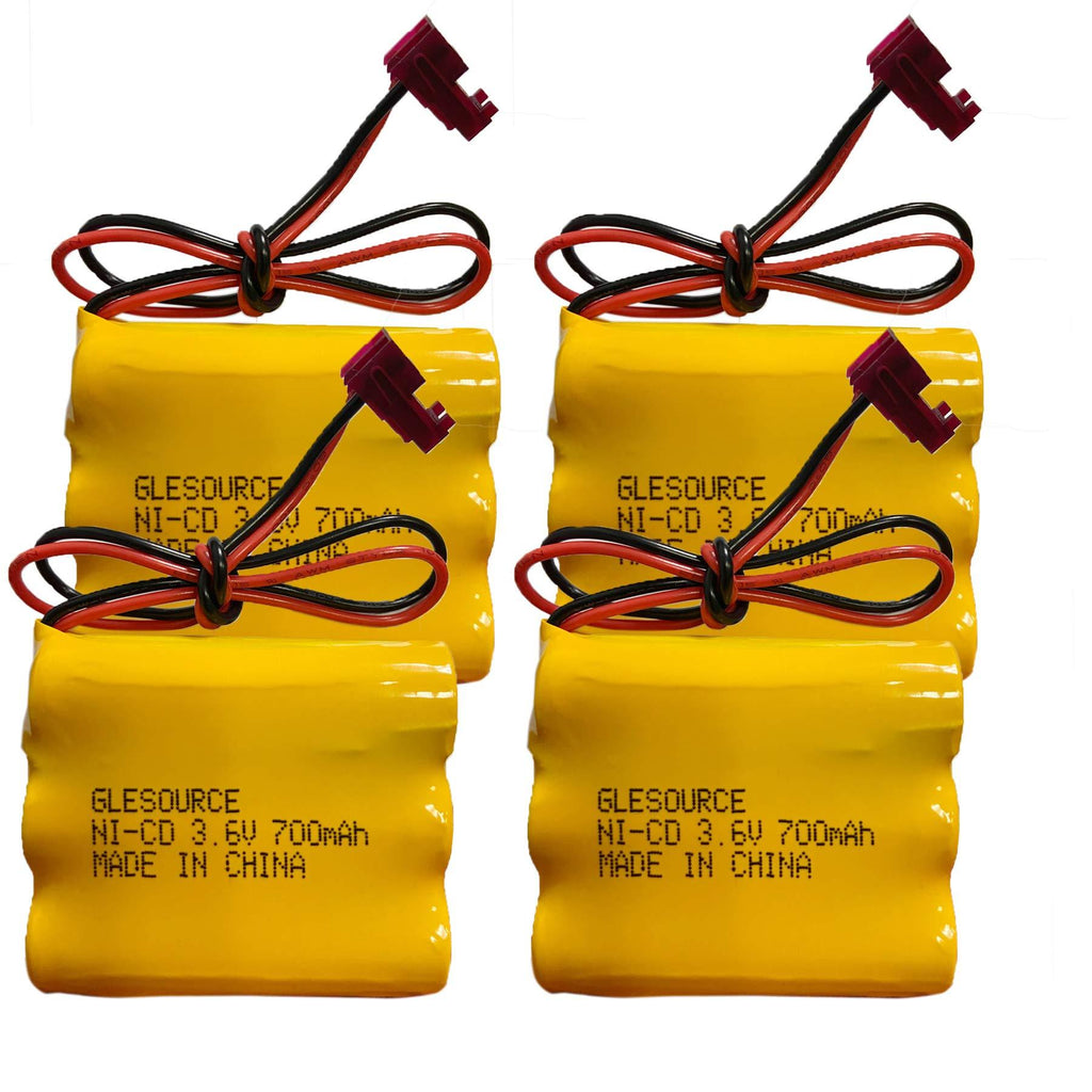 GLESOURCE 3.6V 700mAh Ni-CD Battery Pack Replacement for Sure-Lites 026-148 026148 Exit Sign Emergency Light SL-026148 SL-026-148 SL026148(4 Pack) 4PCS 3.6V 700mAh battery