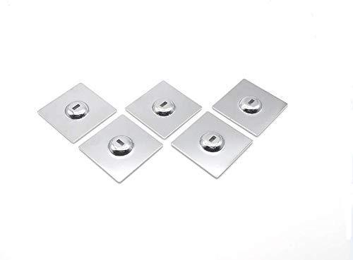 Loradar Anchor Plate Adhesive Security Plate with Slot for Cables to Lock Down Laptops, Tablets, Monitors,iPhone Smart Phone, MacBook Pad Ipad, Tablet, Other Electronic Products (Chrome 5Pack) Chrome 5Pack