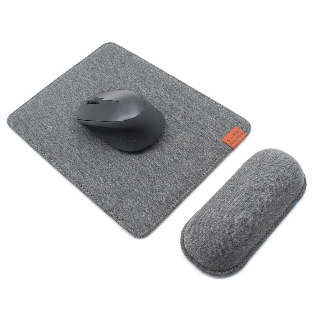 SenseAGE Enlarge Mouse Pad & Mouse Wrist Rest Set, Ergonomic Mouse Mat with Non-Slip Base and Keyboard Wrist Rest for Home & Office, Comfortable, Lightweight for Typing and Pain Relief, Dark Grey