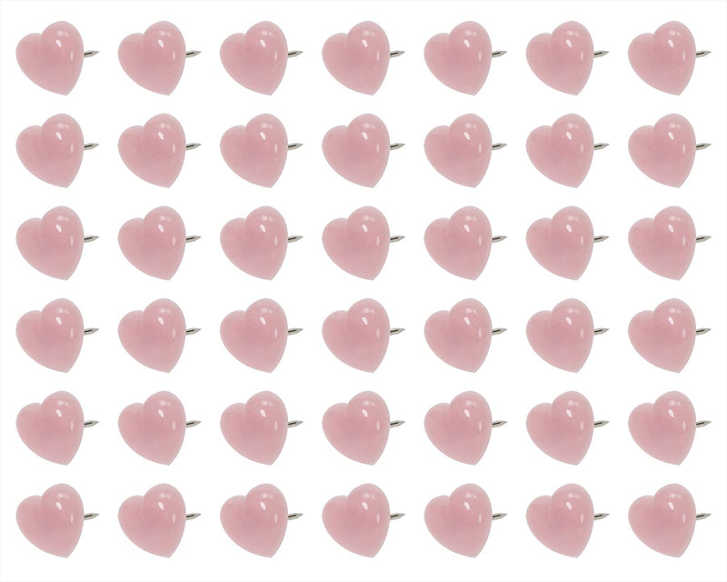 ONLYKXY Sweetheart Push Pins Tacks Plastic Pinks Love Heart Head, Steel Point (100 Piece )