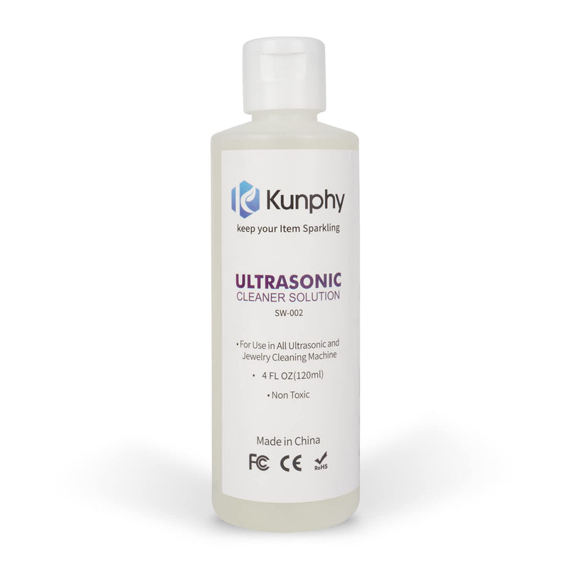 Jewelry Cleaner, Ultrasonic Jewelry Cleaner Solution - Jewelry Cleaner for Gold, Silver, Platinum Diamonds and Non-Porous Precious & Semi-Precious Jewelry 120ml