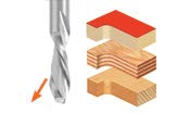 Amana Tool 46403 SC Spiral Plunge 1/16 D x 1/2 CH x 1/4 SHK x 2 Inch Long Down-Cut Router Bit