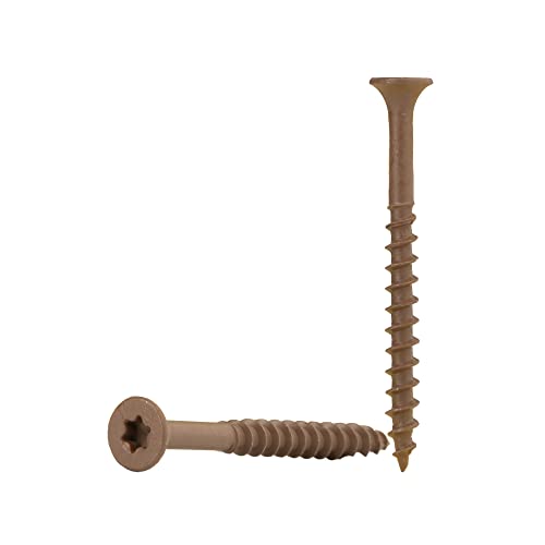 Nuvo Iron Deck Screws Box #8 x 2-400 Count, Brown Box #8 x 2" - 400 count