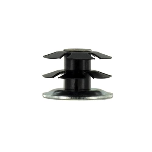 Outwater Industries Double Star Threaded Caster Insert | Heat Treated Steel | Fits 1-1/2 Inch Round 16-18 Gauge Tube | Thread: 3/8-16 | 20 Pack Fits 1.5'' Tube
