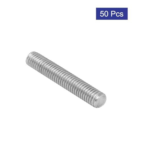 uxcell M8 x 50mm 304 Stainless Steel Fully Threaded Rods Bar Studs Fasteners 50 Pcs