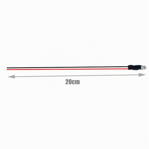 20pcs 12 Volt 5 mm Red Flashing LED Lights Emit Diodes Pre-Wired 7.9 Inch DC 12 V 1.5 Hz Single Colour Flashing LED Light Clear Lens Small LED Bulbs DIY Lighting Projects Red Blink