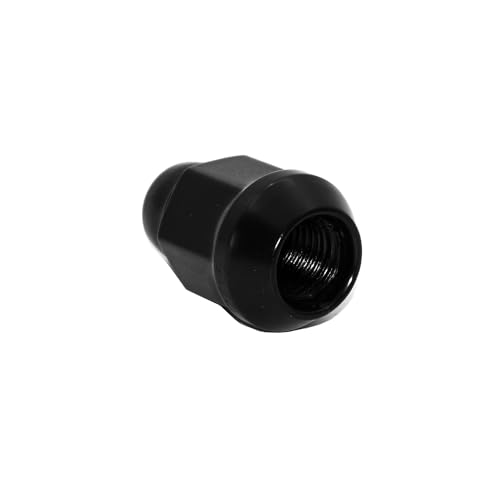 24pcs Black M12x1.5 Closed End Bulge Acorn Lug Nuts, 1.4 inch Length Cone Seat 19mm Hex