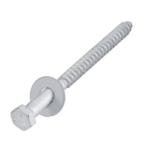 3/8" x 6" Lag Bolts (50 PCS) Lag Screws for Wood, Hot Dip Galvanized, Heavy Duty Hex Head with Washers 3/8" x 6"