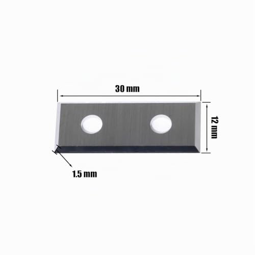 Indexable Cutting Inserts, Set of 2, 30 x 12 x 1.5 mm, 4-Cutting Edges, Reversible Blade Carbide Inserts (as a Replacement) for Reversible Plates, Flush Cutter 30x12x1.5mm