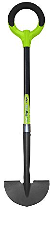 25602 Pro-Lite Ergonomic Carbon Steel Edger & Fiskars Ergo Gardening Hand Trowel - Ergonomic Handle Design with Hang Hole - Heavy Duty Garden Tool for Digging