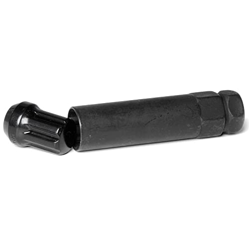 Circuit Performance Spline Drive Tuner Acorn Lug Nuts Black 14x1.5 Forged Steel (24pc + Tool) Compatible with Dodge Challenger Charger