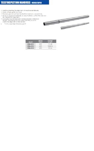 HHIP 3906-4123 MT3 X 335mm Test/Alignment Mandrel