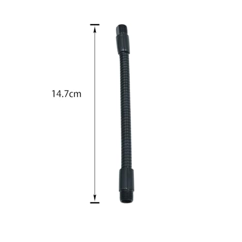 Ticha Pack of 2 6 inch microphone gooseneck, M10 thread metal hose, gooseneck, for lamp holder, microphone stand, DIY equipment mount