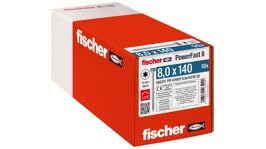 fischer PowerFast FPF II HWTF 3/8" x 4" (10x100 mm) Wood Construction Screws with Hex Head TX Drive Full Thread Galvanized - 25 Screws 3/8" x 3 15/16" (10 x100mm)