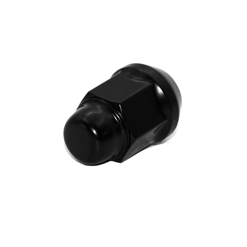24pcs Black M12x1.5 Closed End Bulge Acorn Lug Nuts, 1.4 inch Length Cone Seat 19mm Hex