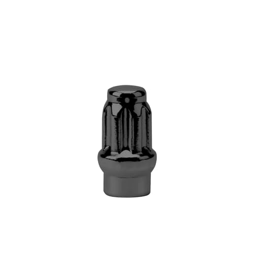 32 Pcs M12X1.5 ET Bulge Acorn 1.70" Long Spline Lug Nuts with Dual Hex 6 Spline Key, Black 32