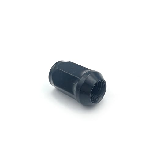 24 Pcs M14x1.5 Thread Bulge Acorn 1.38" Long Lug Nuts Black 3/4" 19mm Hex Compatible with Jeep Wagoneer, Grand Wagoneer, Ram 1500