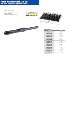 HHIP 5000-0010 Silver and Demming Drill Set, 9/16" - 1", 8 Piece 8 Piece Set ( 9/16" - 1")