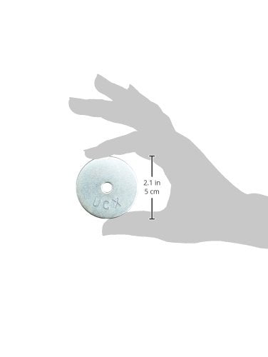 Hillman 100 Pcs Zinc Fender Washers (3/16" x 1-1/2") | Large OD Flat Washers for Bolts, Nuts & Screws | Zinc-Plated Steel Hardware for Sheet Metal, Wood & Fastening Projects