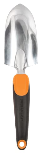 25602 Pro-Lite Ergonomic Carbon Steel Edger & Fiskars Ergo Gardening Hand Trowel - Ergonomic Handle Design with Hang Hole - Heavy Duty Garden Tool for Digging