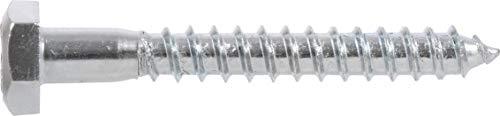 Hillman Zinc Hex Lag Screw, 5/16" x 1-1/2", Heavy‑Duty Steel Fastener, Corrosion‑Resistant 230045