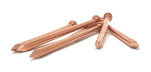 3 Inch Copper Nails Roofing Finish Nails USA MADE - Solid Pure Copper Slating Nails Spikes Flashing Furniture Boat - Package Includes The Highest Quality Copper Nails by Dubbs Hardware (25) 3in - 25pcs