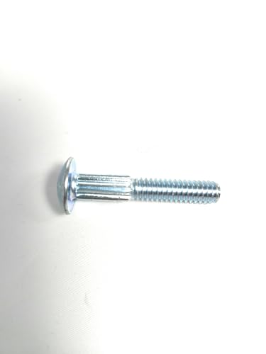 Quantity 100 of 1/4" Diameter -20 x 2 Inches Long Carriage Bolt & Nut Kit Knureld Ribbed Shaft & Integrated Star Locking Nut for Wood Hinge Repair Door Fence Grade 5