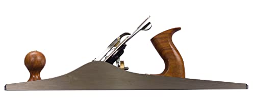 Groz No. 6 Fore Plane Hand Planer, 60mm Cutter 18" Length, Cast Iron Body with Adjustable Frog, Hardened Steel Blade, for Flattening Wide Boards and Panels (39703)