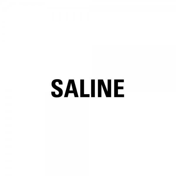 Saline Labels 0.375" x 1.625"