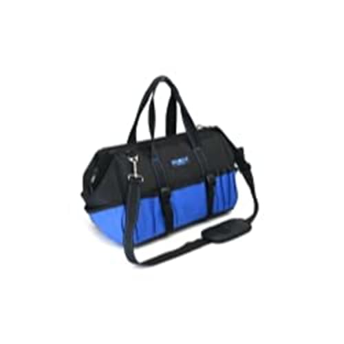 BluBird BBTB03 Work Gear Large Bigmouth Tool Bag with 31 Pockets – Heavy Duty Stitching – Wide Opening – Reinforced Handles – Shoulder Strap – Tool Organizer for Contractors