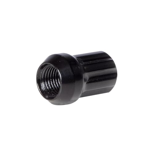 20 Pc M14x1.5 Short Spline Lug Nuts with 1 Pc 7 Spline Socket Key Replacement for Chevy Camaro SS ZL1 LT Mustang GT EcoBoost Cobra, Black 20