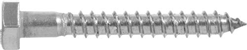 Hillman Stainless Steel Hex-Head Lag Screws for Outdoor Use, 3/8 x 8 in