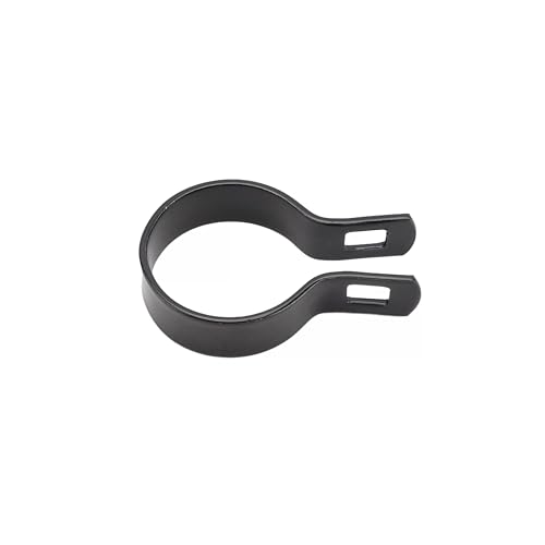 Black Coated Chain Link Brace Band, Durable Steel Chain Link Fence Hardware, Rust-Resistant, Easy Install, Includes Required Bolt (12, 1-5/8") 1-5/8 Inch 12