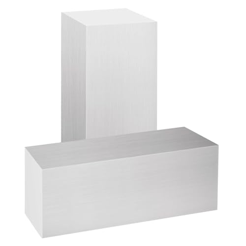 2PCS Aluminum Flat Bar 1x2x6 in, 6061 Solid, for Industrial