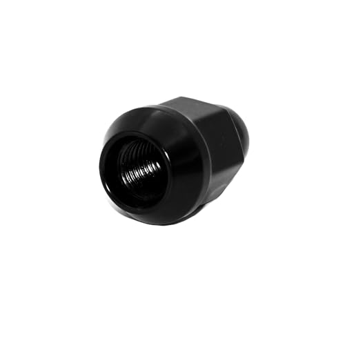 24pcs Black M12x1.5 Closed End Bulge Acorn Lug Nuts, 1.4 inch Length Cone Seat 19mm Hex