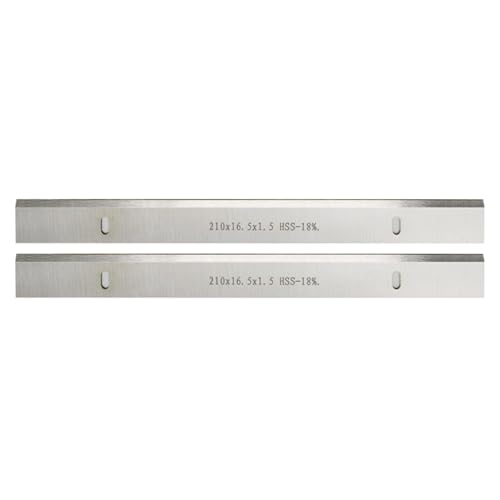 1 Pair 210mm HSS Thickness Planer Blades 210x16.5x1.5mm Jointer Knives For Scheppach Einhell Erbauer Woodworking Tool Accessories (Size : 210mm)
