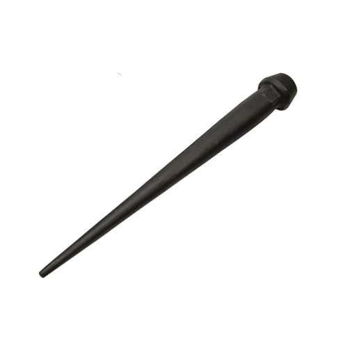 Klein Tools 3255TT Broad-Head Bull Pin, Made in USA, Forged, Heat-Treaded Steel With Black Finish and Tether Hole, 1-1/4-Inch 1-1/4-Inch x 13.75-Inch