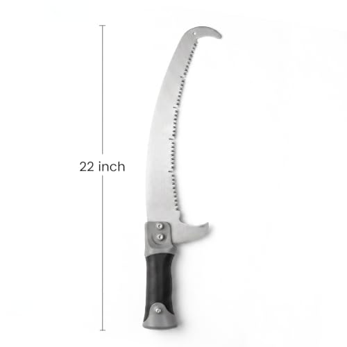 Heavy Duty Pole Saw Blade, Thickened Anti-Bend Pruner & Reinforced Handle for High Branches, Secure Tree Trimmer Attachment Compatible with Standard Extension Pole 22 inch