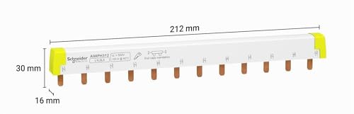 Schneider A9XPH312 3 Pole Acti 9 Components, White | 100 A, can be shortened, 1 piece 100 Amp 3 pin
