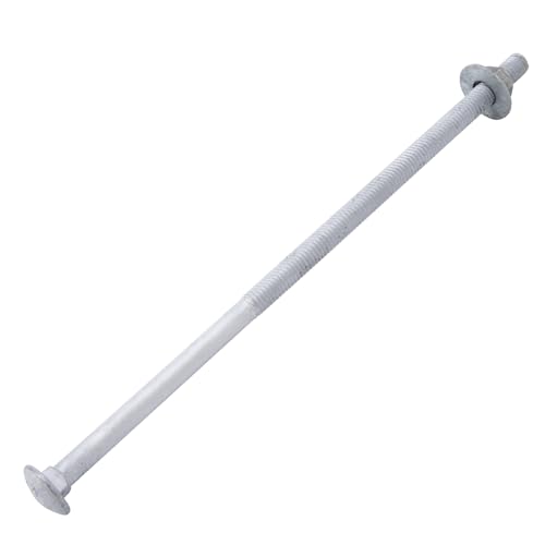 5/8" x 14" Carriage Bolts (12 PCS), Hot Dip Galvanized, Heavy Duty Round Head with Washers and Nuts 5/8" x 14"