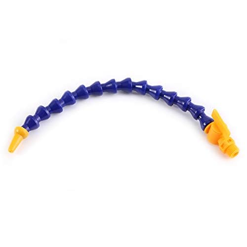12pcs Plastic Flexible Water Oil Coolant Pipe with Valve 1/4PT Adjustable 6pcs Round and Flat Nozzle for Lathe, Milling, CNC Machine, Hydraulic Machinery