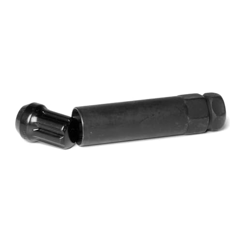 20 Pc M14x1.5 Short Spline Lug Nuts with 1 Pc 7 Spline Socket Key Replacement for Chevy Camaro SS ZL1 LT Mustang GT EcoBoost Cobra, Black 20