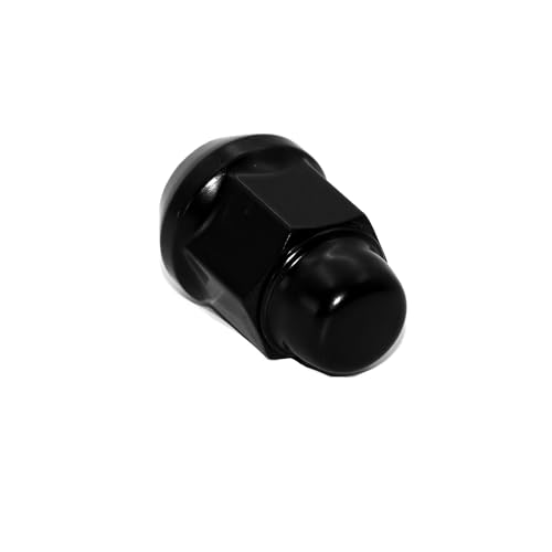 24pcs Black M12x1.5 Closed End Bulge Acorn Lug Nuts, 1.4 inch Length Cone Seat 19mm Hex