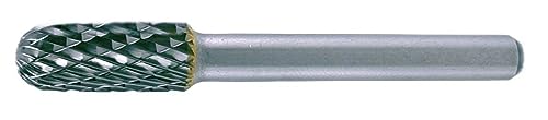 WRS Carbide Burr Set with Universal Cross Toothing, Industrial Quality, 5 Pieces, in Rose Plastic Box, Size: 8.0 mm Head Diameter, 5-Piece 8.0 mm Head-Ø, 5-piece.