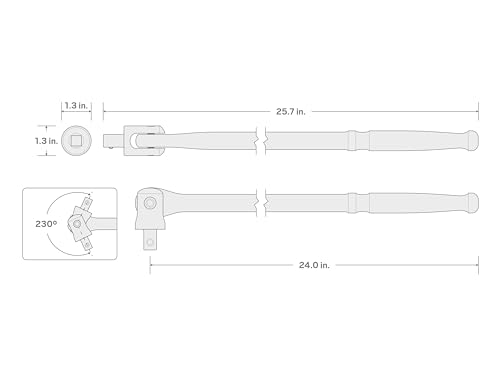 TEKTON 1/2 Inch Drive x 24 Inch Breaker Bar | SBH00224