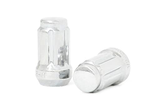 Rough Country 24-Piece Lug Nut Set - M14x1.5 Thread, Bulge Acorn Style, Chrome Lug Nuts with Socket Key, Corrosion-Resistant for Aftermarket Wheels
